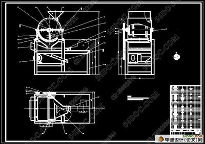 花生脱壳机的设计(含cad零件图和装配图)_机械_毕业设计论文网