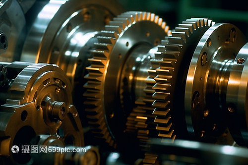 车间内的机械齿轮