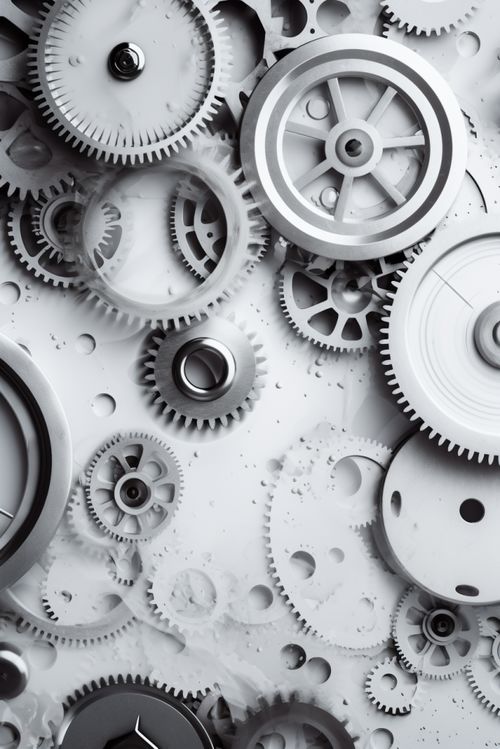 工厂生产工业机械齿轮零件摄影图片 摄影图